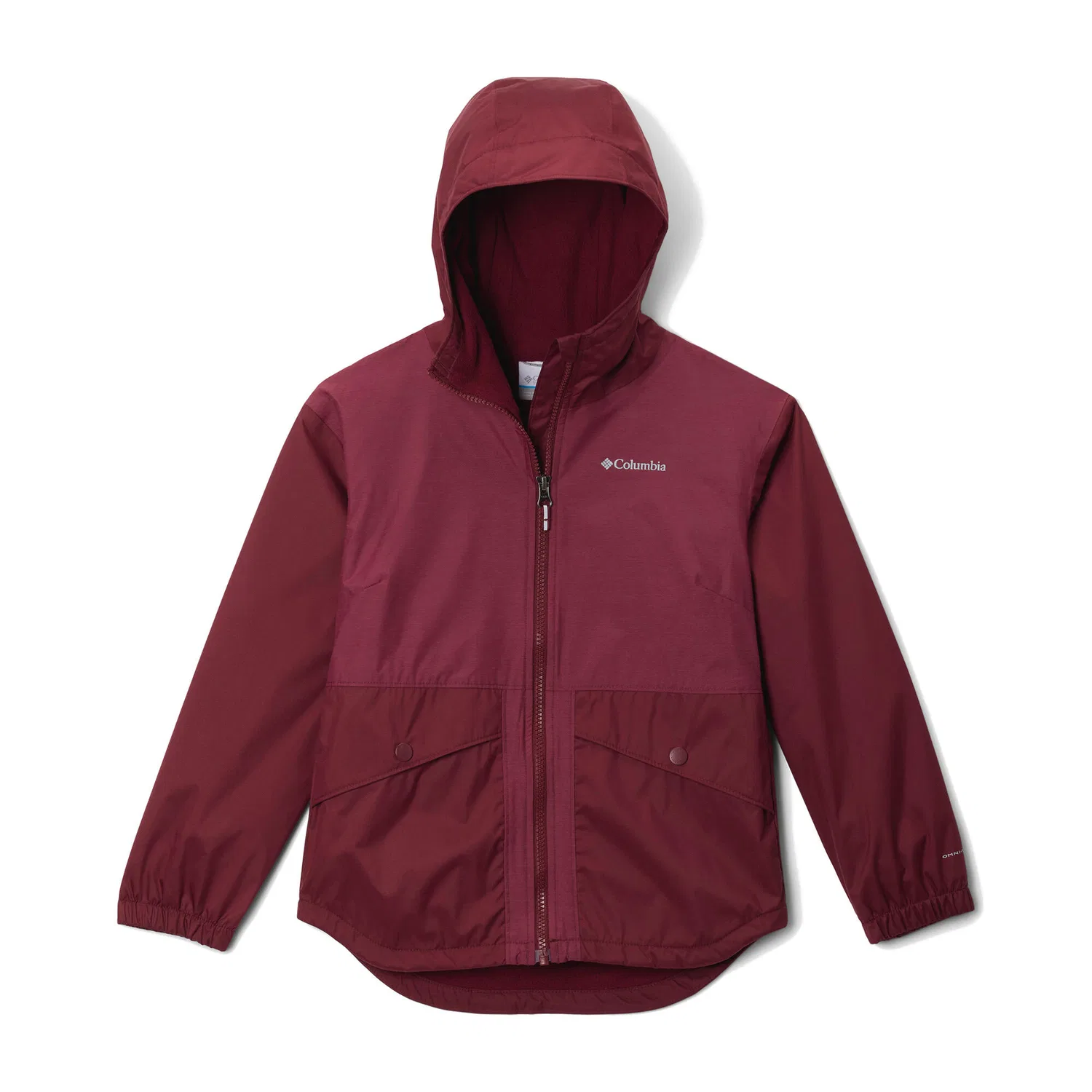 Детская дождевая куртка с флисом Columbia Rainy Trails II Fleece, Rot — фото 4