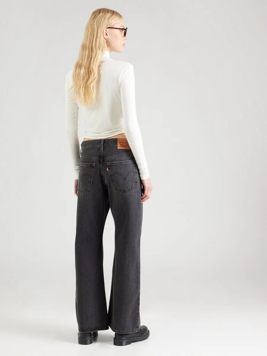 Джинсы LEVI'S свободного кроя «Middy Loose Boot Jeans» темно-серого цвета — фото 4