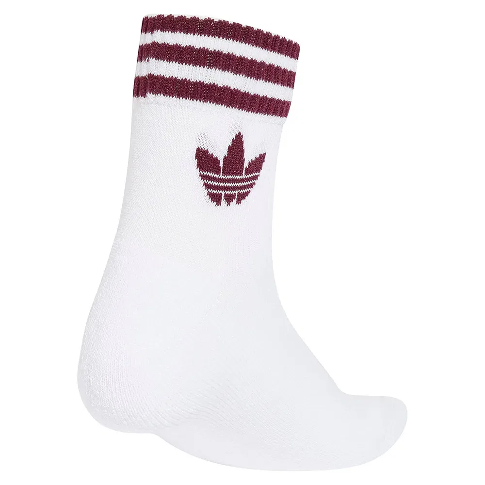 Женские носки с длиной до щиколотки с 3 полосками Adidas Originals, White — фото 2