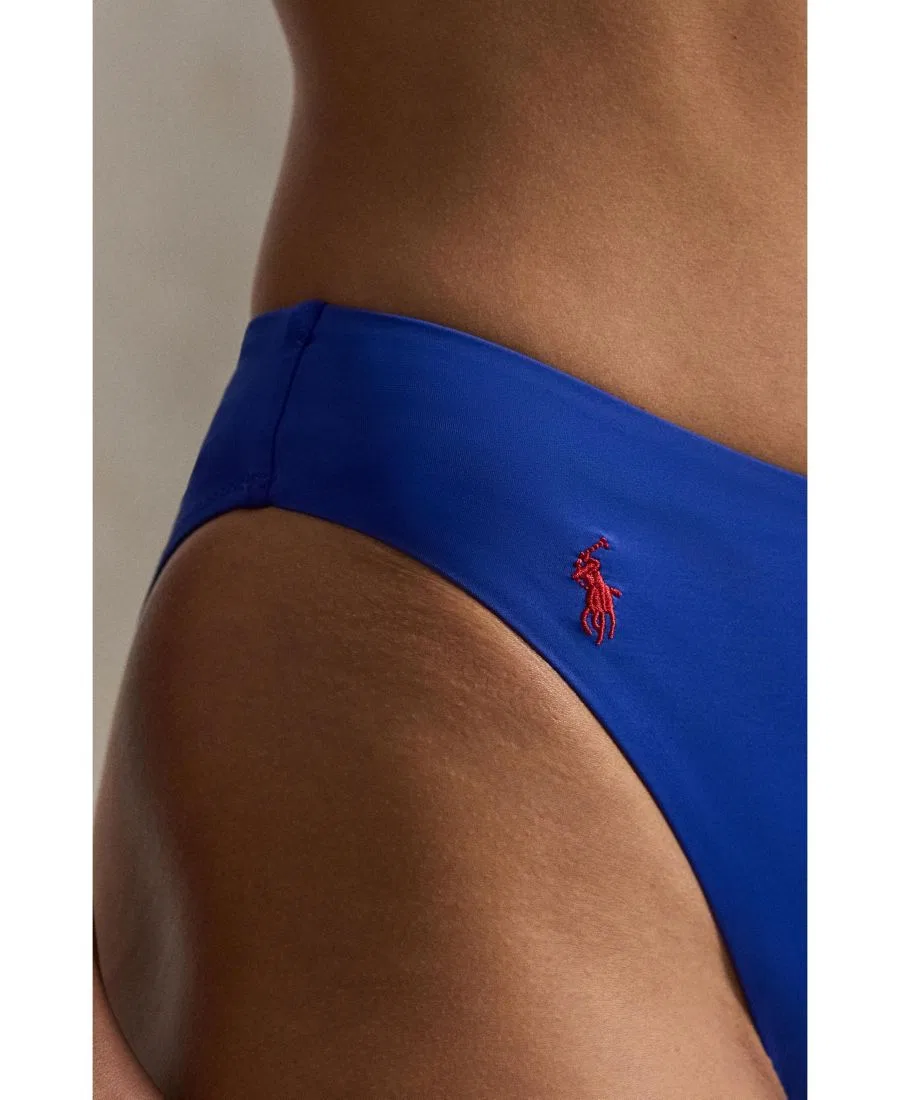 Плавки бикини с высокой посадкой и вырезом Polo Ralph Lauren, Ultramarine — фото 3
