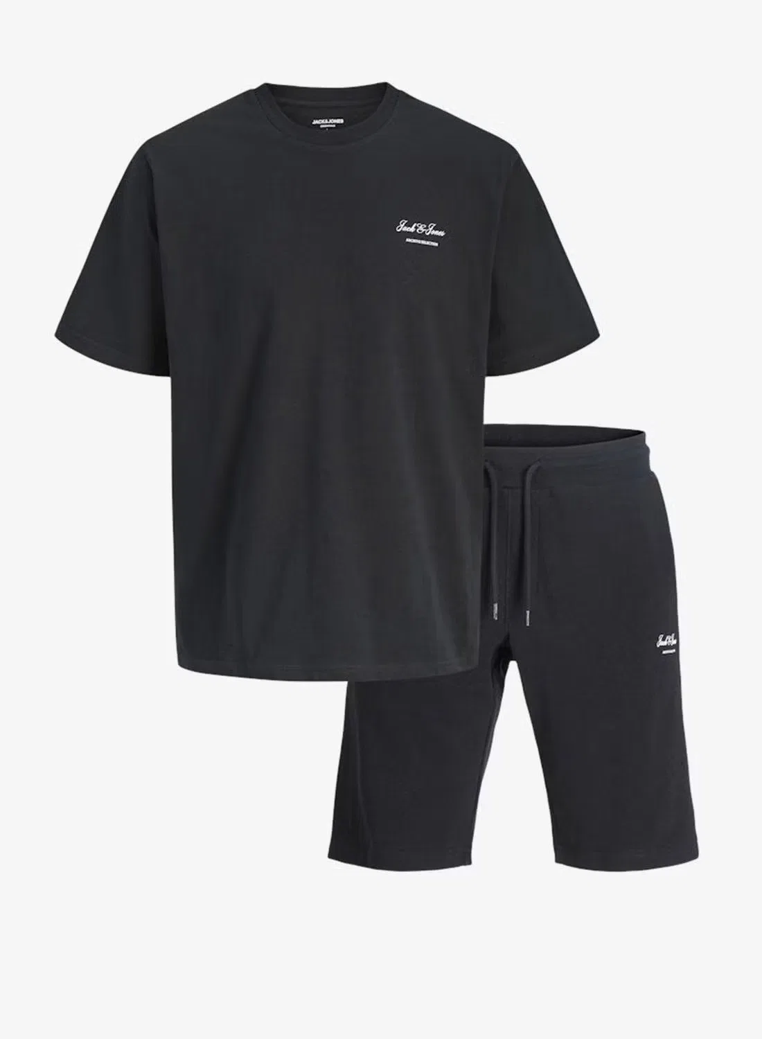 Комплект футболка и шорты с принтом Jack & Jones Junior, черный — фото 2