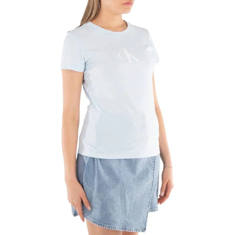 Женская футболка с круглым вырезом Sky Blue Calvin Klein, Sky Blue — фото 4