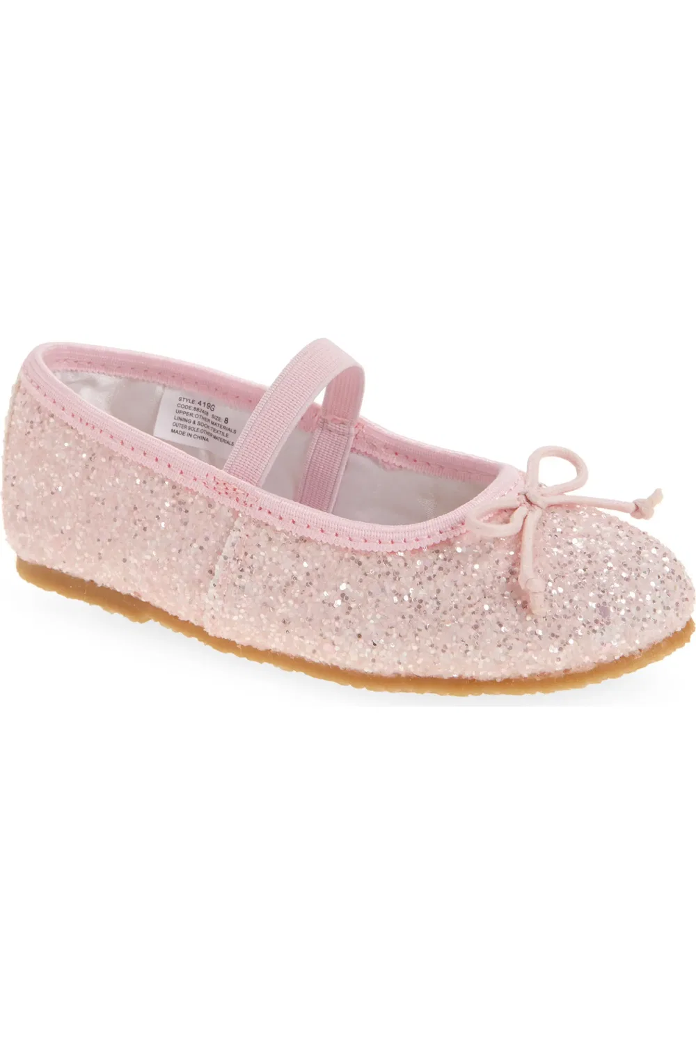 Детские туфли балетки с блестками Victoria Glitter L'AMOUR, Glitter Pink