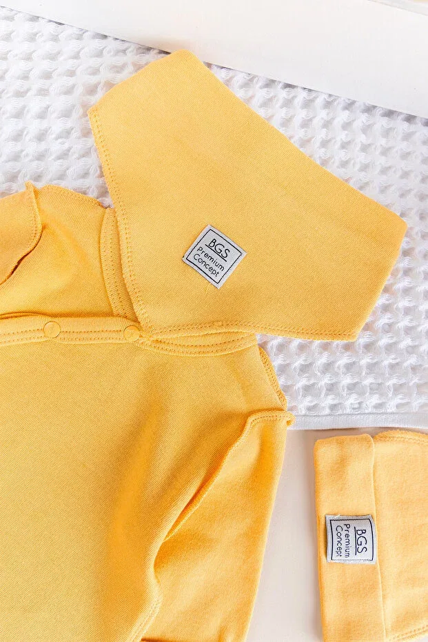 Детский комбинезон для новорожденных хлопковый Young Babymod, Yellow — фото 4