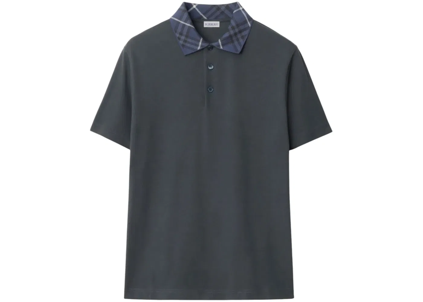 Мужское поло с воротником Burberry Check Collar Shirt Burberry, Magnet