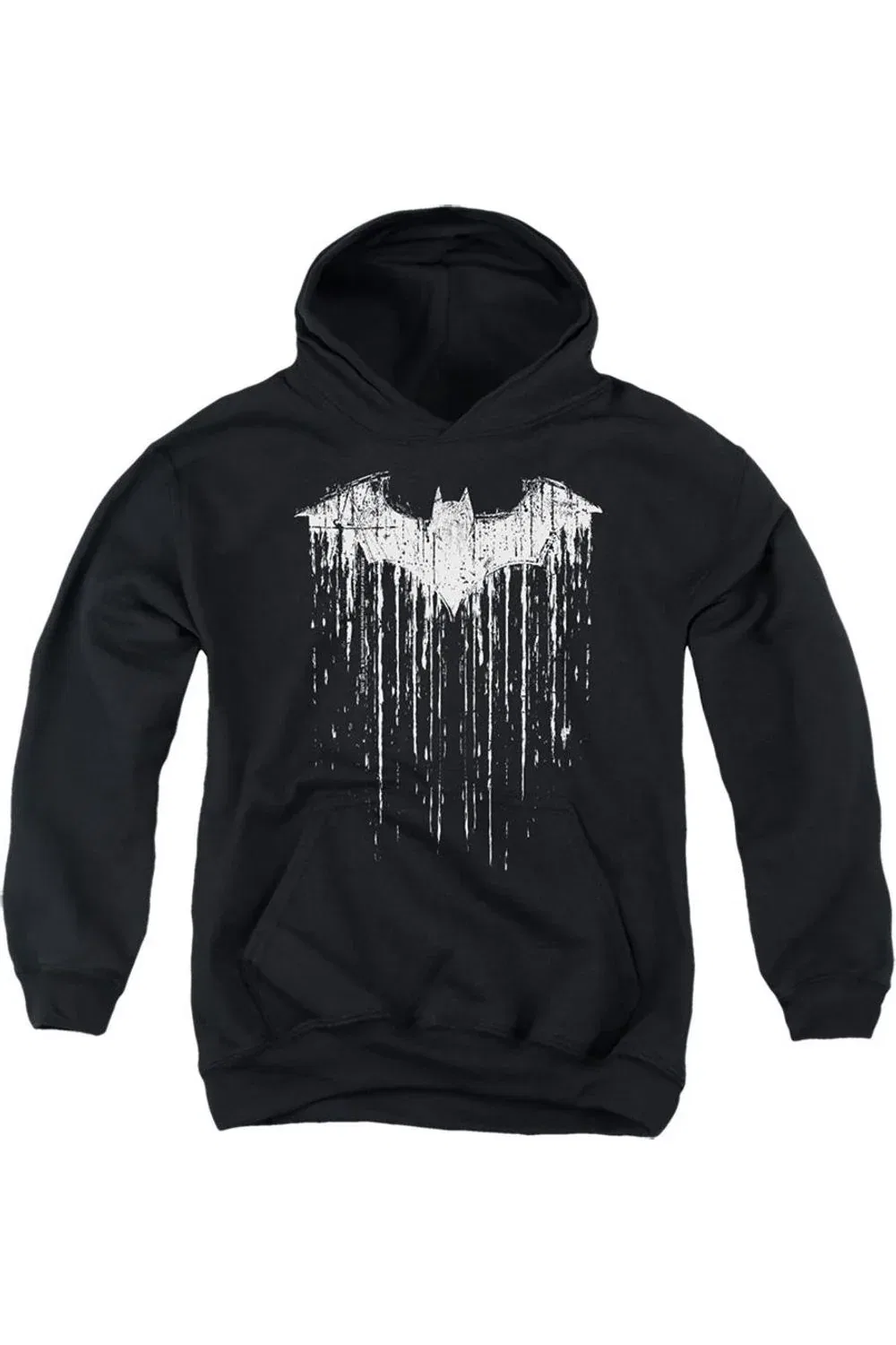 Детское худи с капюшоном с принтом Batman Paint Gildan, черный