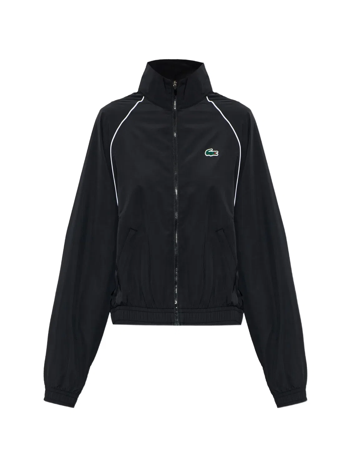 Трековая куртка черная Lacoste, черный