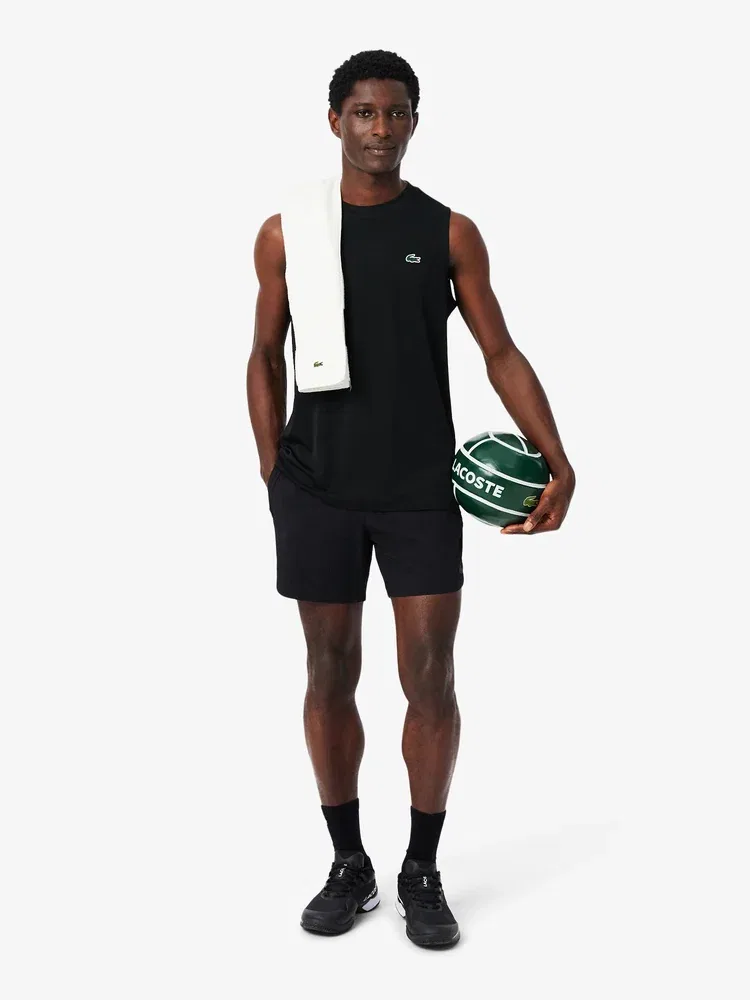 Шорты тканые Premium Essential LACOSTE, Black — фото 4