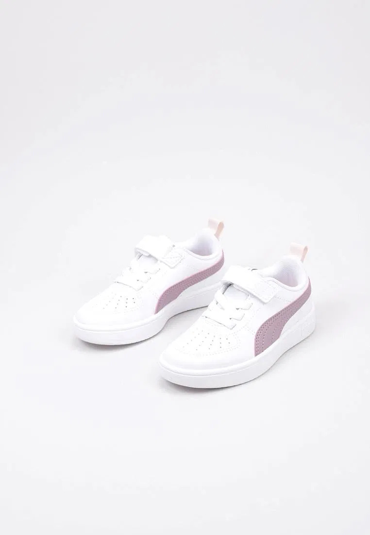 Детские кроссовки с синтетическим верхом PUMA Rickie AC PS, White And Pink — фото 3