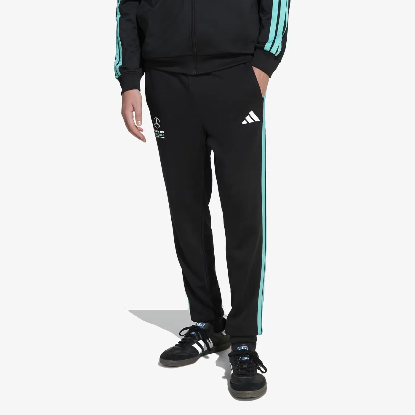 Штаны-джоггеры Mercedes-AMG Petronas Formula 1 Team DNA Adidas, черный — фото 2