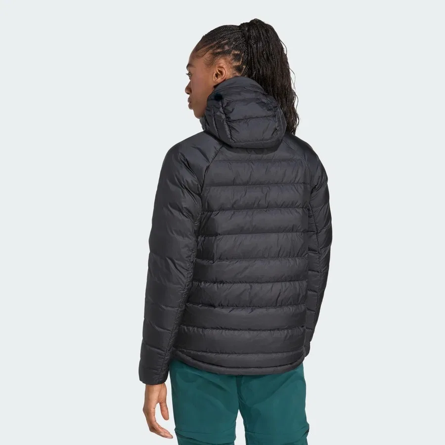 Женский утепленный пуховый горнолыжный куртка с капюшоном Terrex Xperior ClimaWarm+ Down Hooded Jacket adidas, Фиолетовый — фото 2