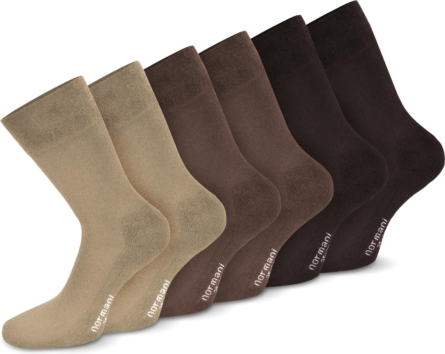 

Носки normani Softrand und Frotteesohle, цвет Braun/Dunkelbraun/Beige