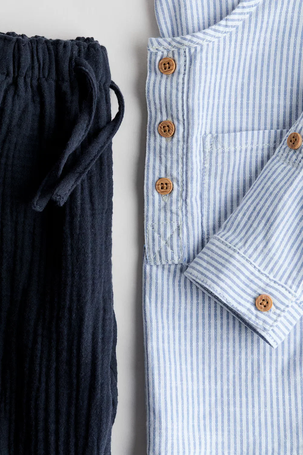 Комплект из двух предметов из хлопка H&M, Marineblau/Gestreift — фото 3
