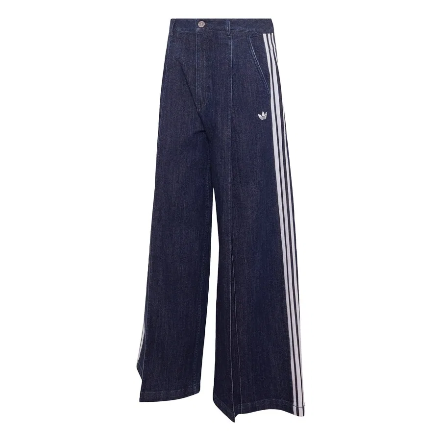 Джинсы ADIDAS ORIGINALS с широкими штанинами, темно-синие