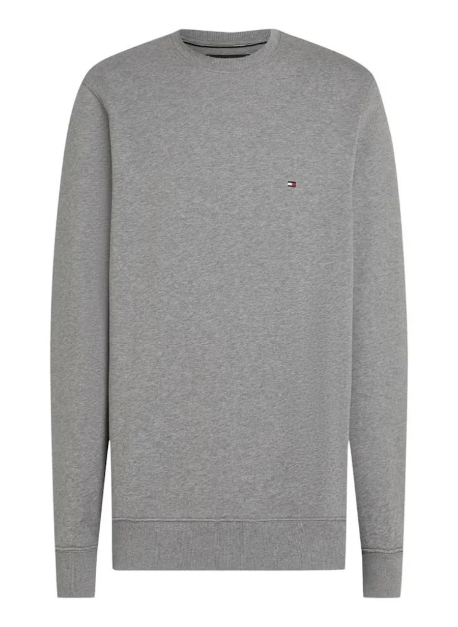 Свитшот Tommy Hilfiger Flag Embroidery, серый — фото 4