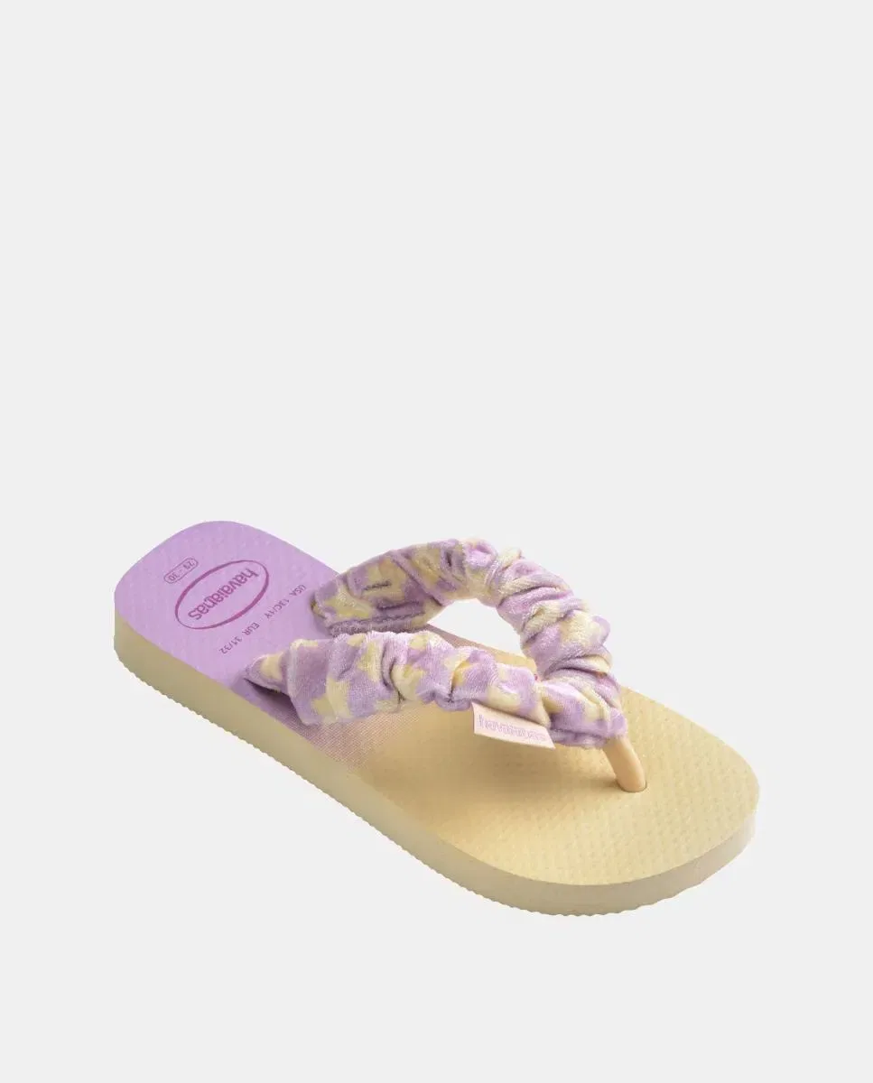 Детские шлепанцы Fluffly Havaianas, Blanco / Morado — фото 2