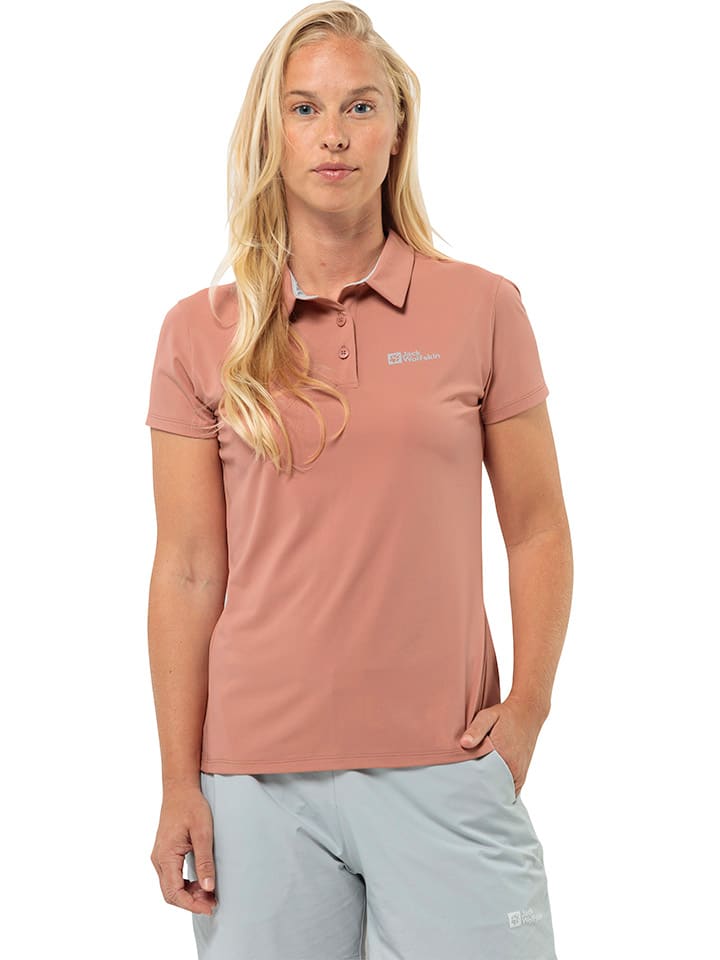 

Jack Wolfskin Рубашка-поло "Prelight Trail" лососевого цвета