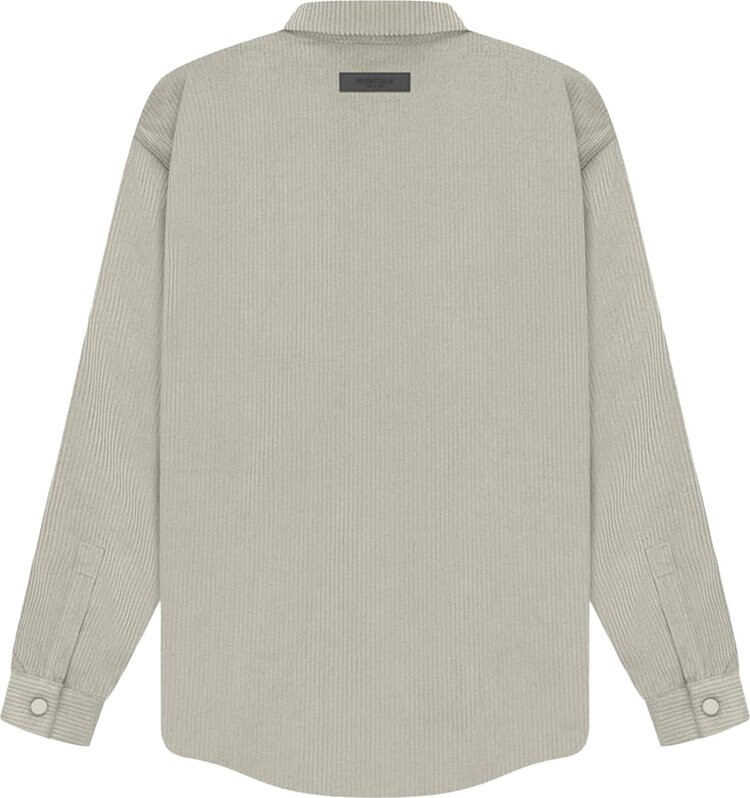 Рубашка Fear of God Essentials Corduroy Shirt Jacket 'Seal', серый — фото 3