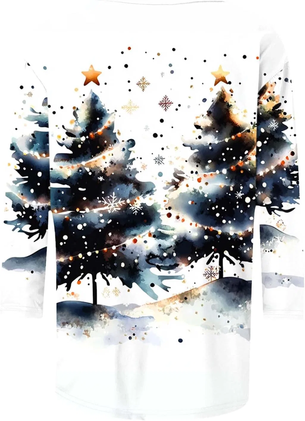Женская футболка с новогодним принтом Christmas Tshirt, Multicolor — фото 3