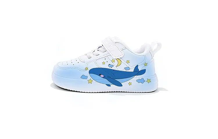 Детские кроссовки для скейтбординга с принтом Cute Whale ZUOLENGCHAN, Blue Cute Whale