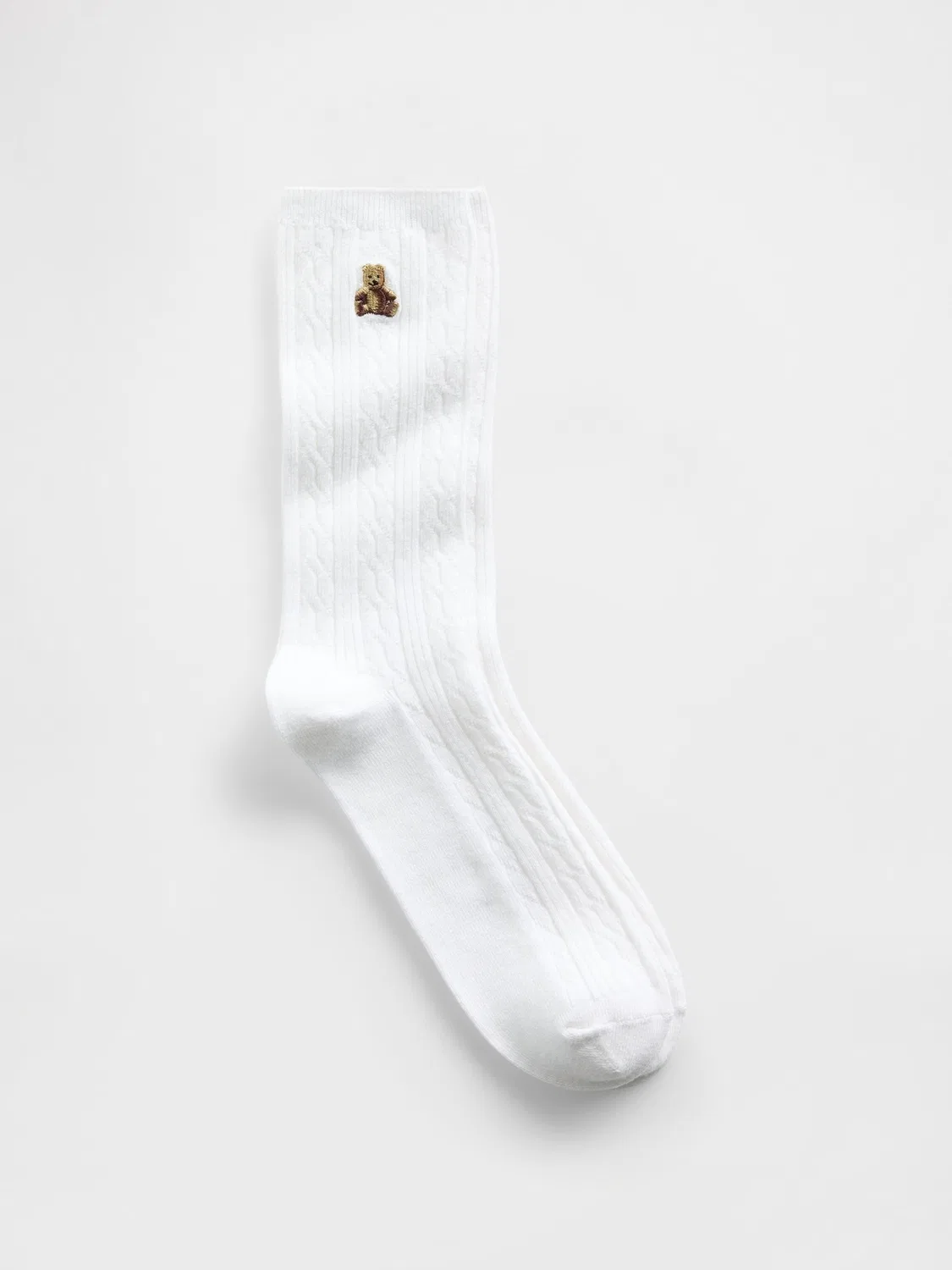 Носки повседневные Cable-Knit Crew Gap, белые