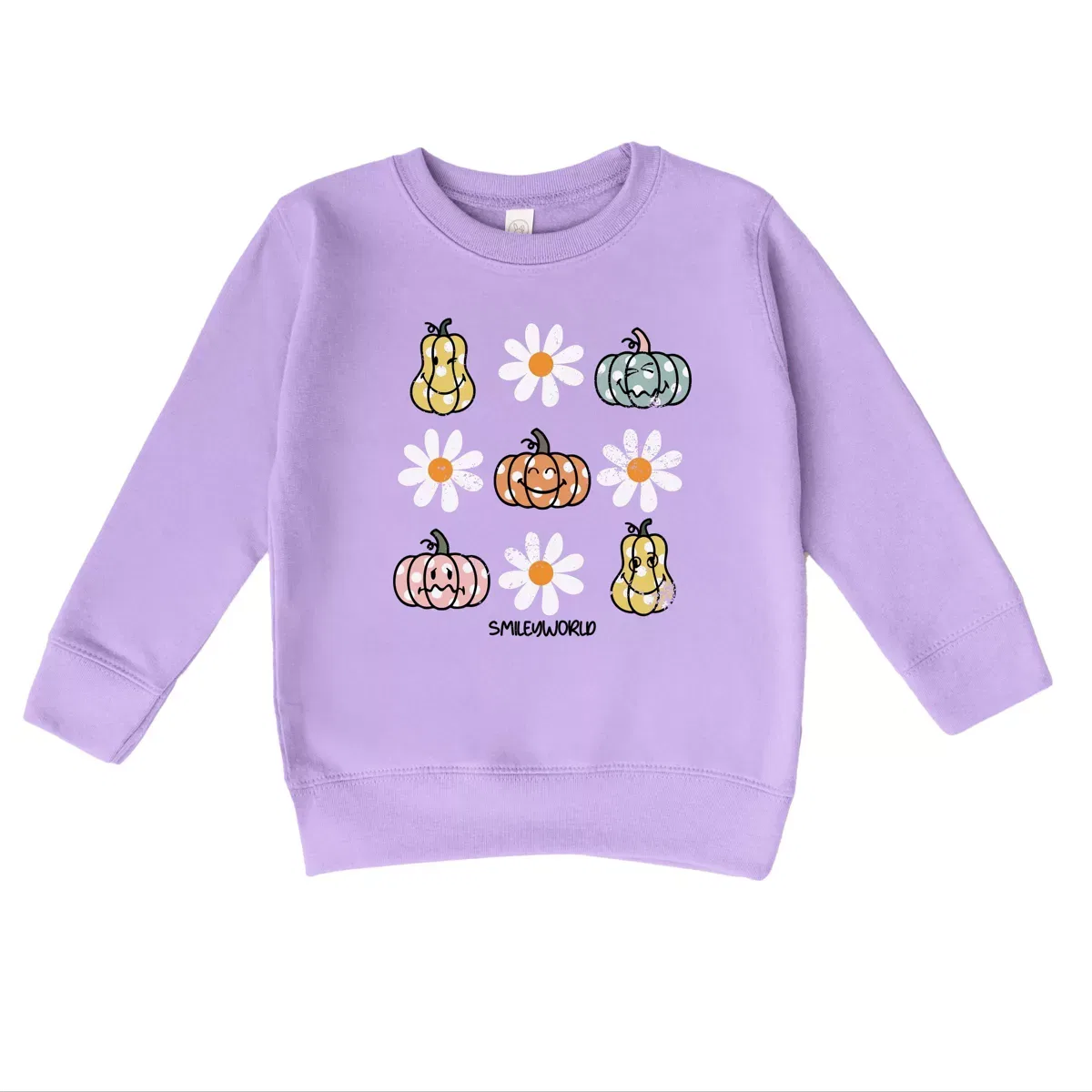 Детский свитшот с принтом Pumpkin Daisies Chart The Juniper Shop, Lavender