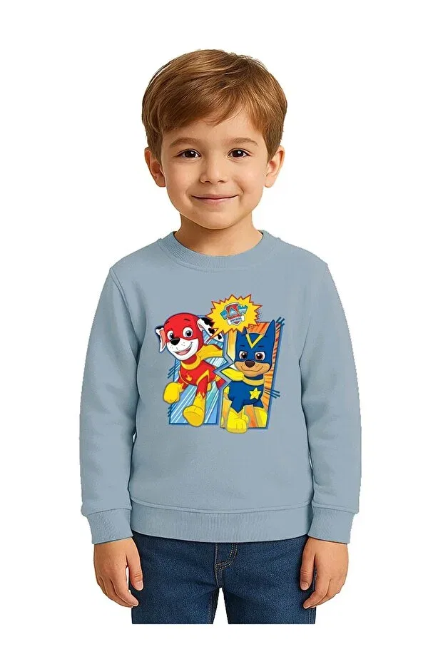 Детские свитшот для девочек с принтом Paw Patrol Sedirli, Blue — фото 2