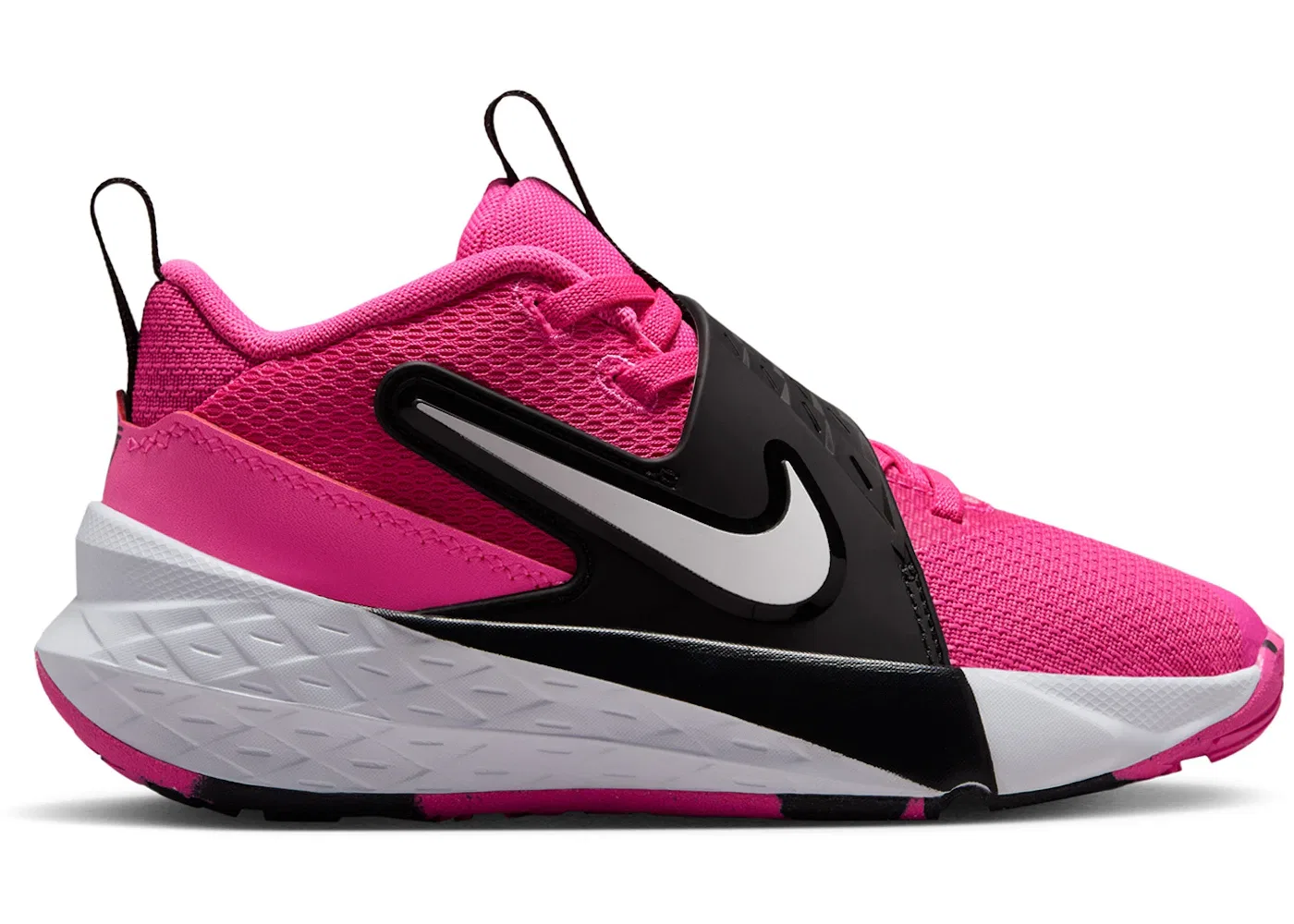 Детские кроссовки для мальчиков с высокой производительностью Nike Team Hustle D 12 Nike, Laser Fuchsia Black White