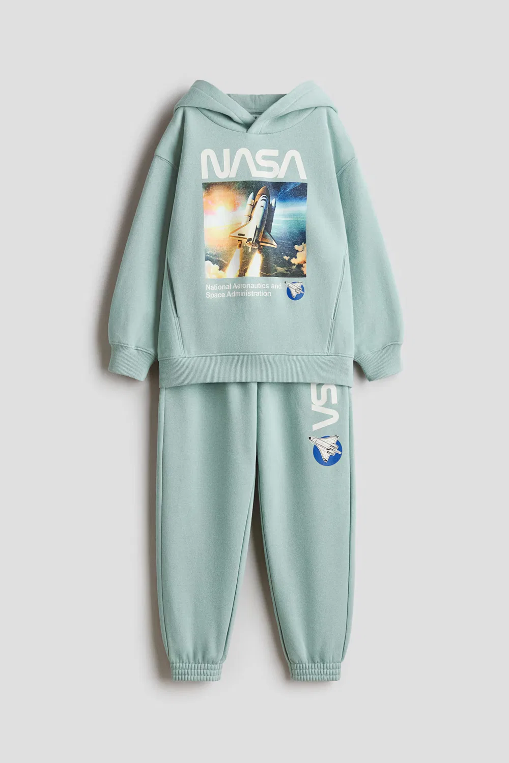 Комплект из двух толстовок с принтом H&M, Helltürkis/Nasa