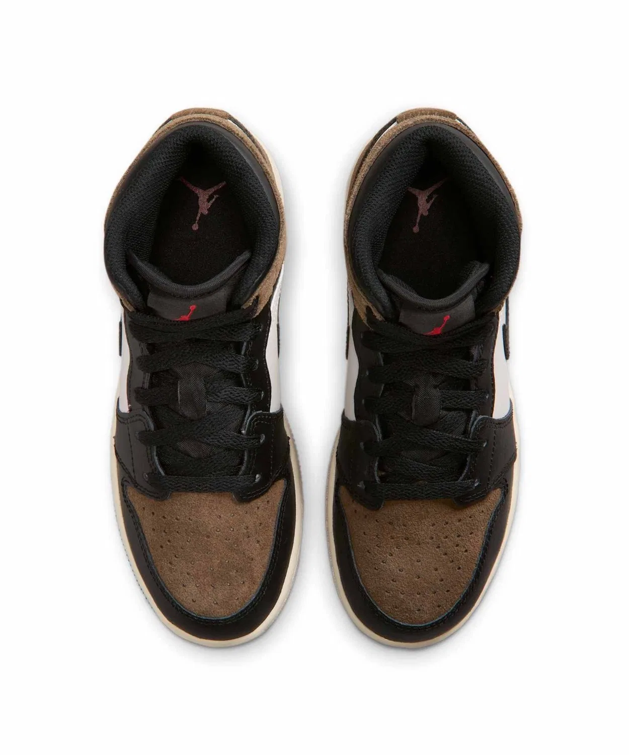 Детские кроссовки с высоким берцем Air Jordan 1 Mid JORDAN BRAND, Black — фото 4