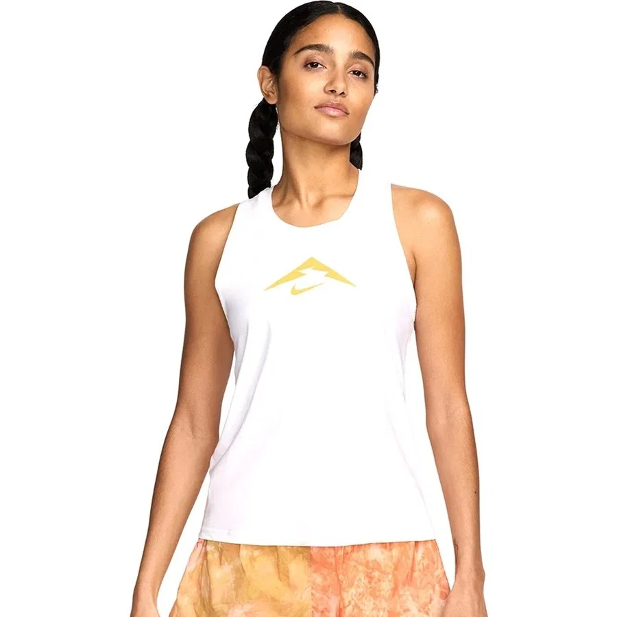 Женский топ для бега Dri-FIT Trail Graphic Nike, Белый
