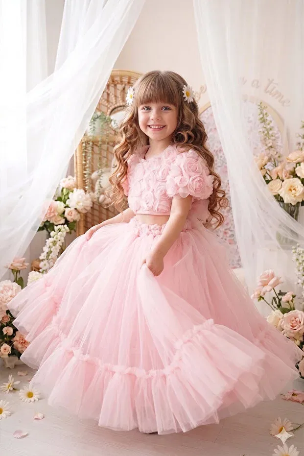 Детское платье для девочек с принтом Princess Dress Alyra, Pink