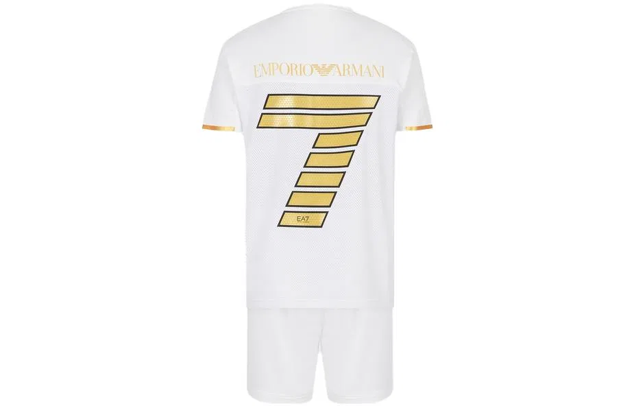 Мужской комплект спортивной одежды с круглым вырезом EMPORIO ARMANI EA7, White — фото 3