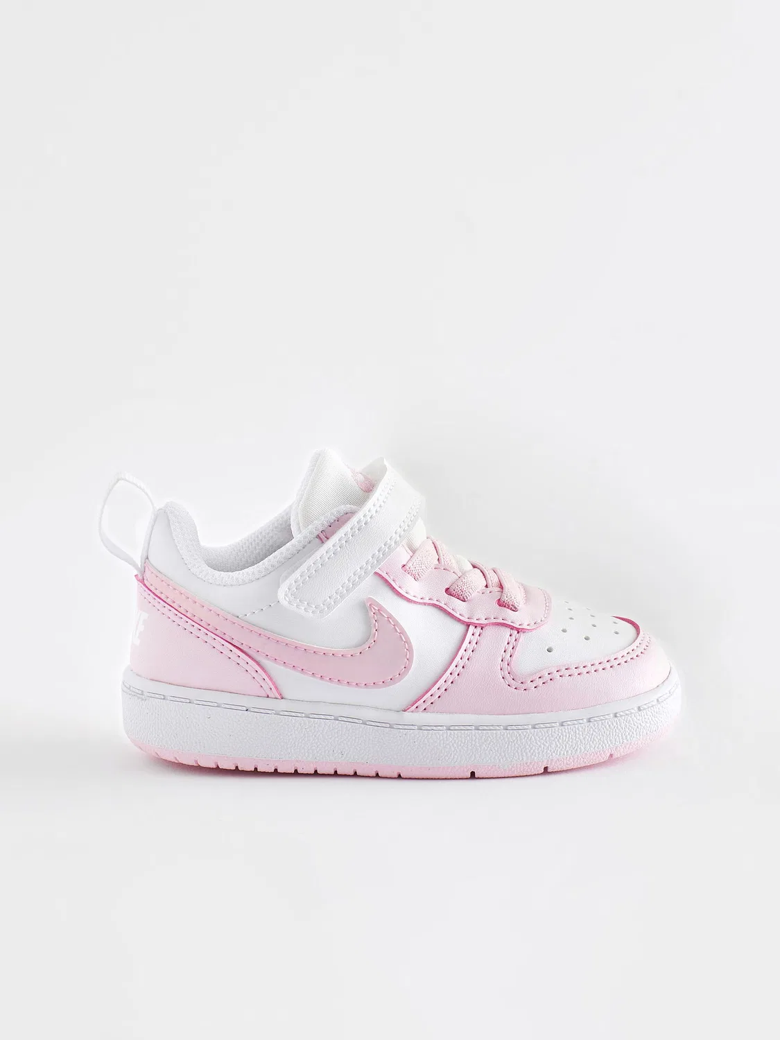 Кроссовки детские Nike Court Borough Low Recraft, бело-розовые