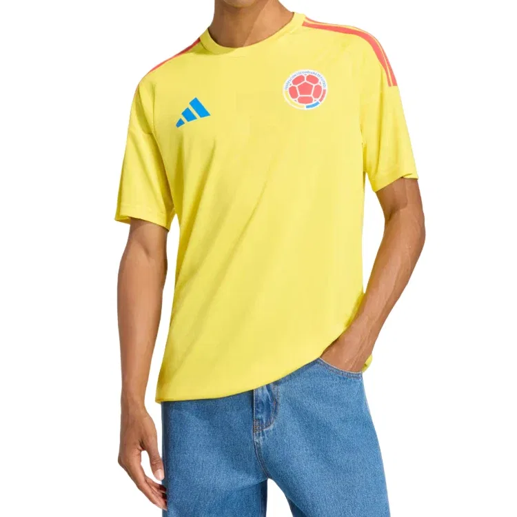 Мужская футболка с коротким рукавом Adidas Colombia 26 Home Fan Jersey, желтый — фото 3