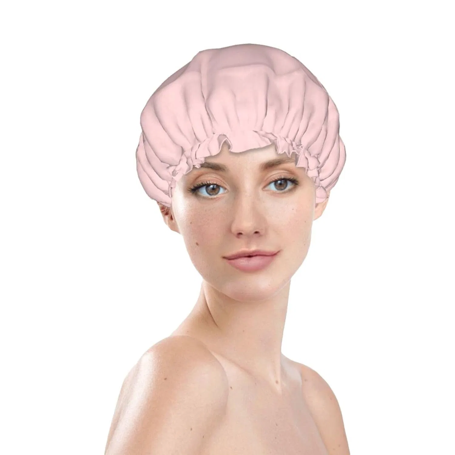 Двойная водонепроницаемая шапочка для душа с принтом свинки, Bkdogkt — фото 3