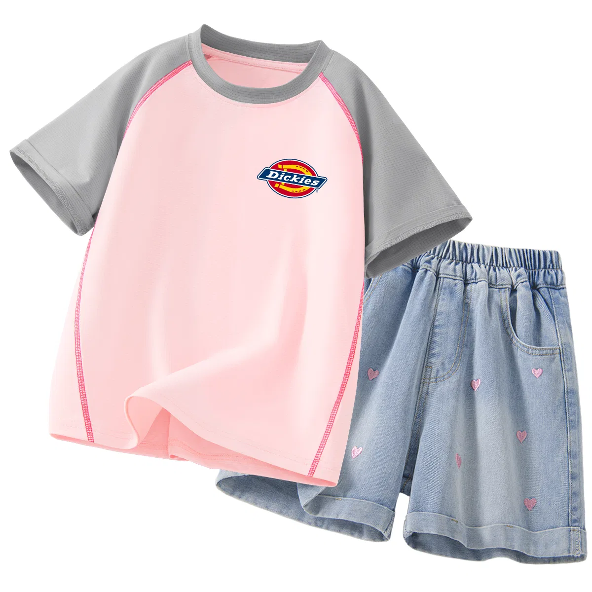 Детский спортивный комплект с принтом Dickies, Silicone Standard K Hidden White/Solid Color Denim Blue — фото 3