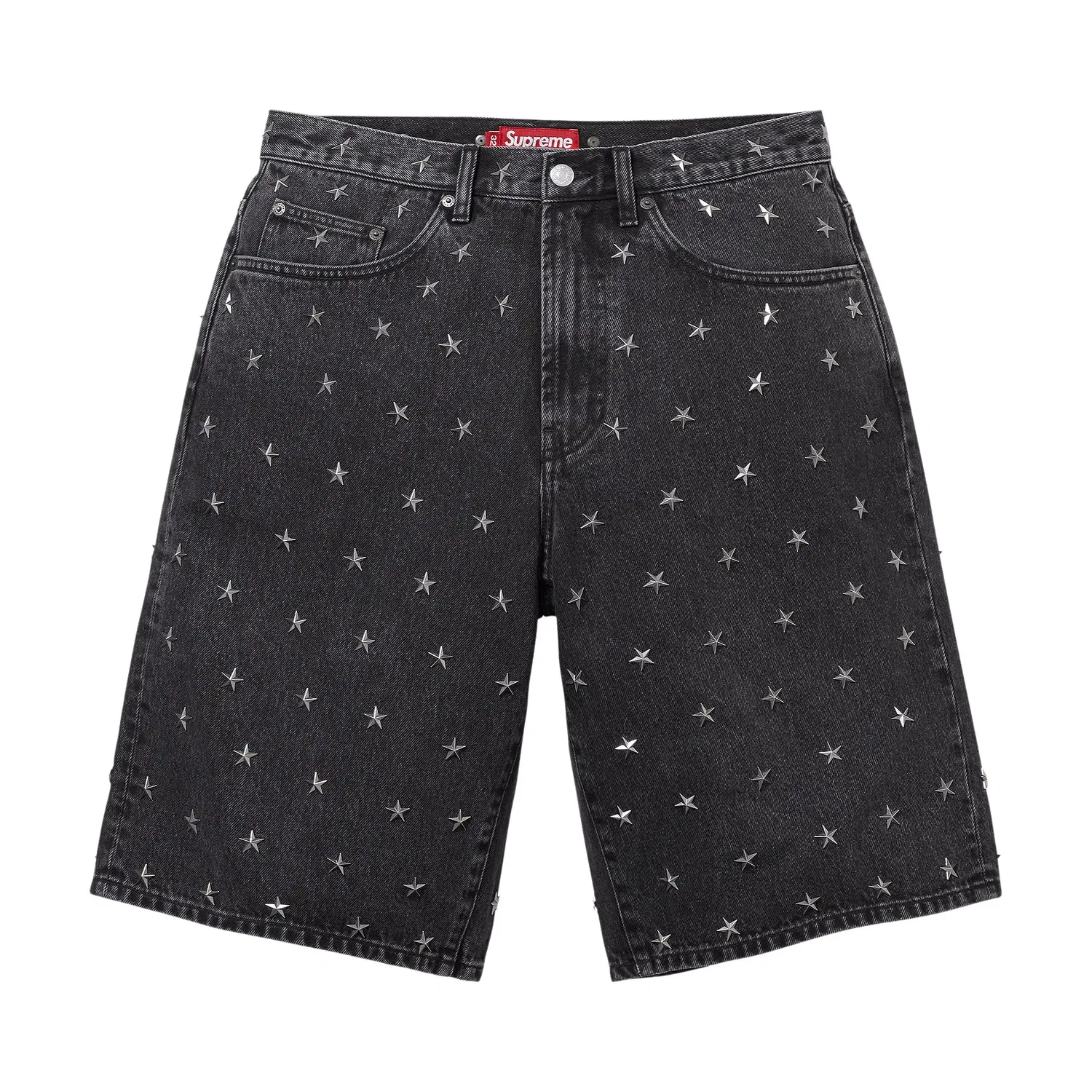 Джинсовые шорты Supreme Stars Studded Baggy Denim Short, черный