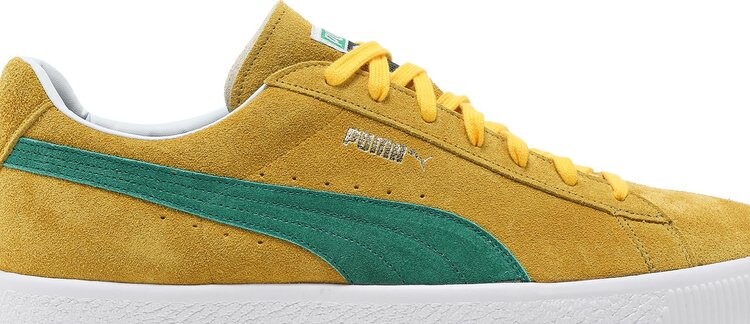 Кроссовки Puma Suede Vintage Retro Made In Japan Spectra Yellow Amazon Green, желтый — фото 2