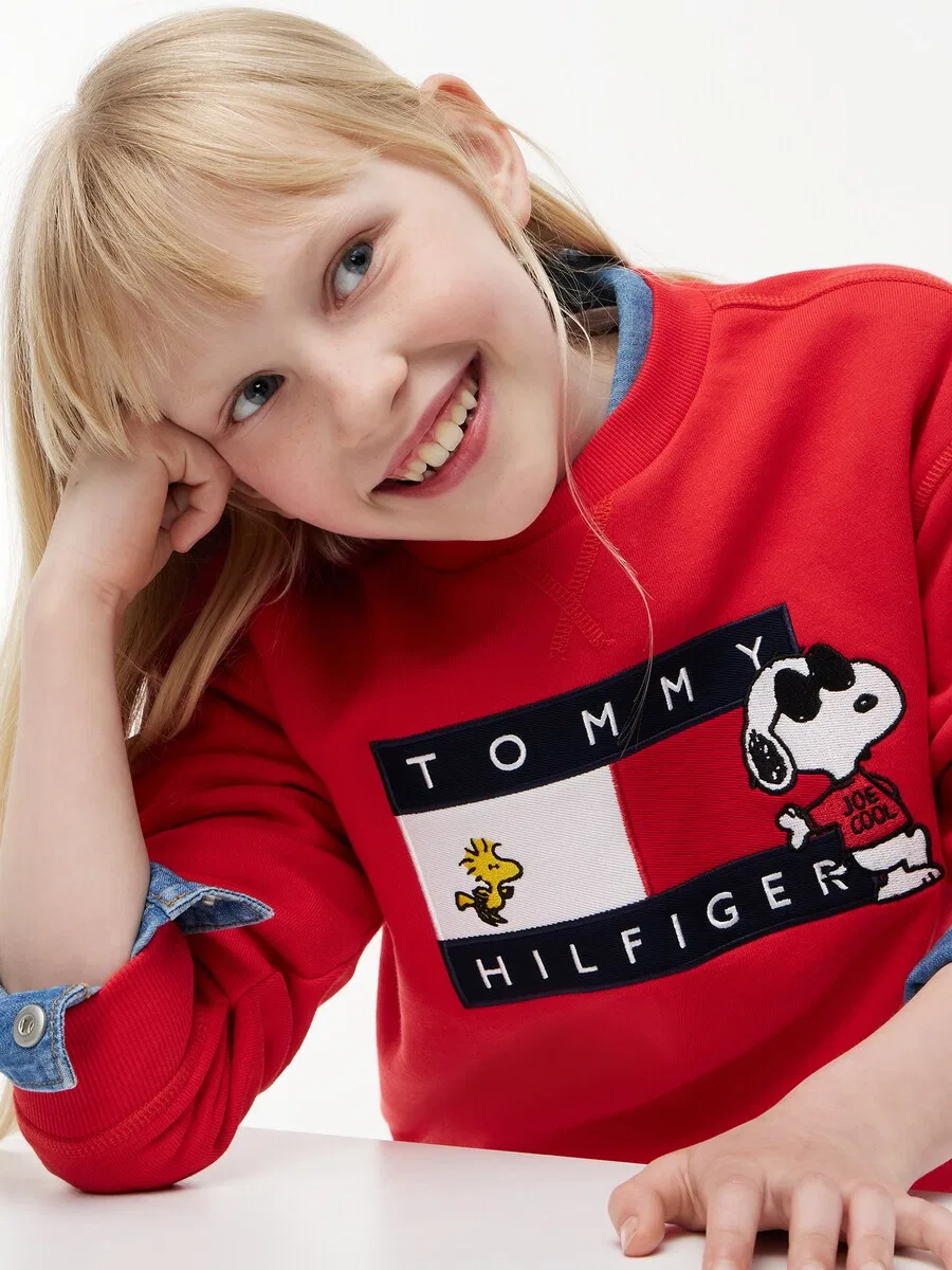 Толстовка TOMMY HILFIGER "Peanuts" красного цвета — фото 3
