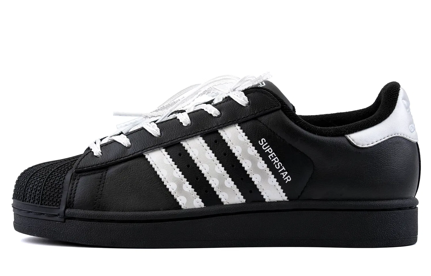 Детские кеды для скейтбординга с низким верхом Superstar 2 Adidas Originals, Black Silver White