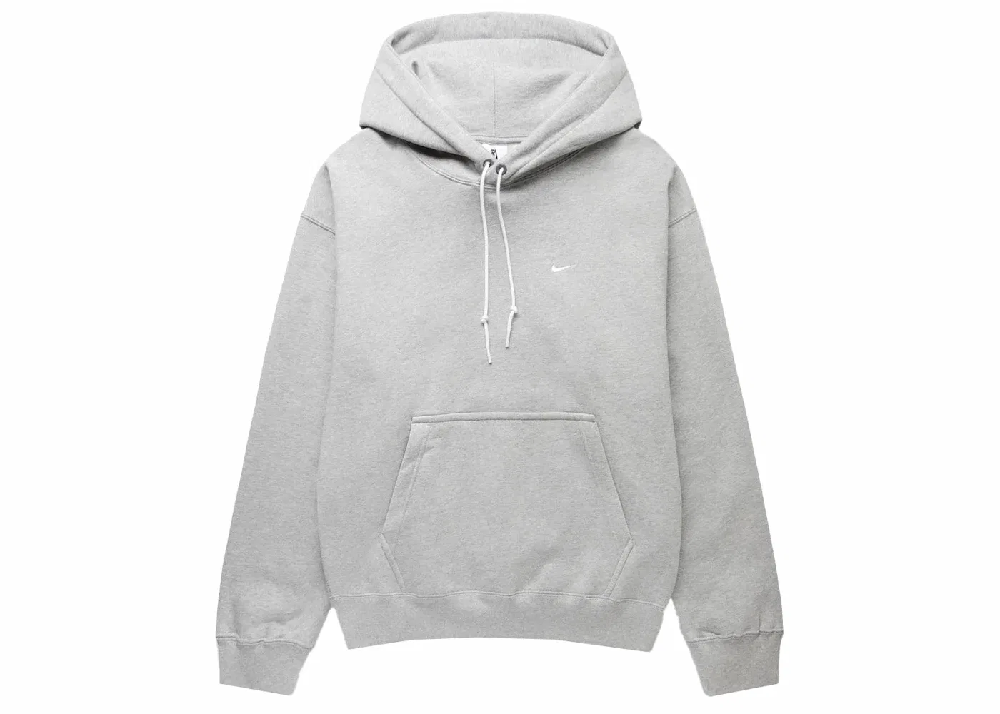 Мужская худи на молнии с флисом Nike Solo Swoosh, Dark Grey Heather/White