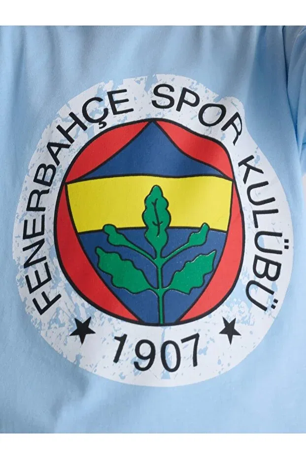 Детская футболка с принтом Original Licensed UV Printed Color Logo Crew Neck Children's T-Shirt Fenerbahçe, Blue T-Shirt With Uv Print — фото 4