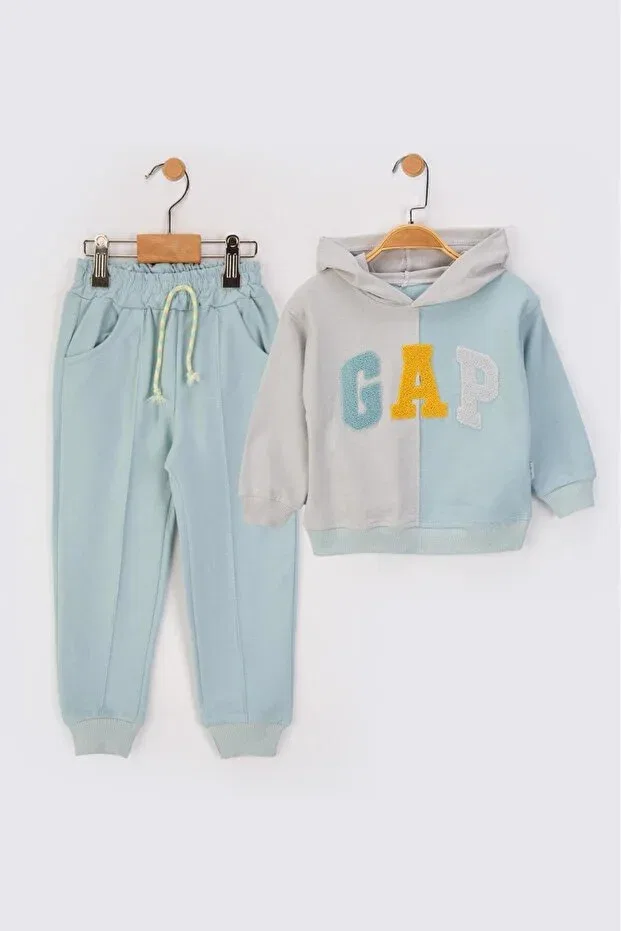 Детский спортивный костюм для девочек с вышивкой Baby Flamindo, Blue