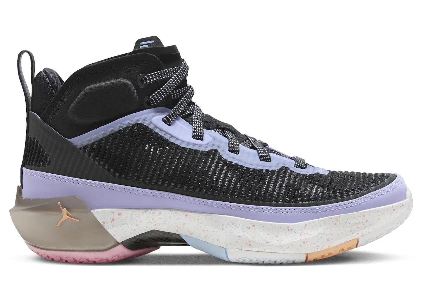Детские кроссовки для мальчиков баскетбольные Jordan 37 GC Jordan, Black/Lilac Ice/Hydrogen Blue/Orange Chalk