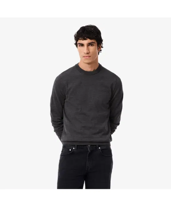 Свитер мужской мериносовый круглый вырез Lacoste — фото 2