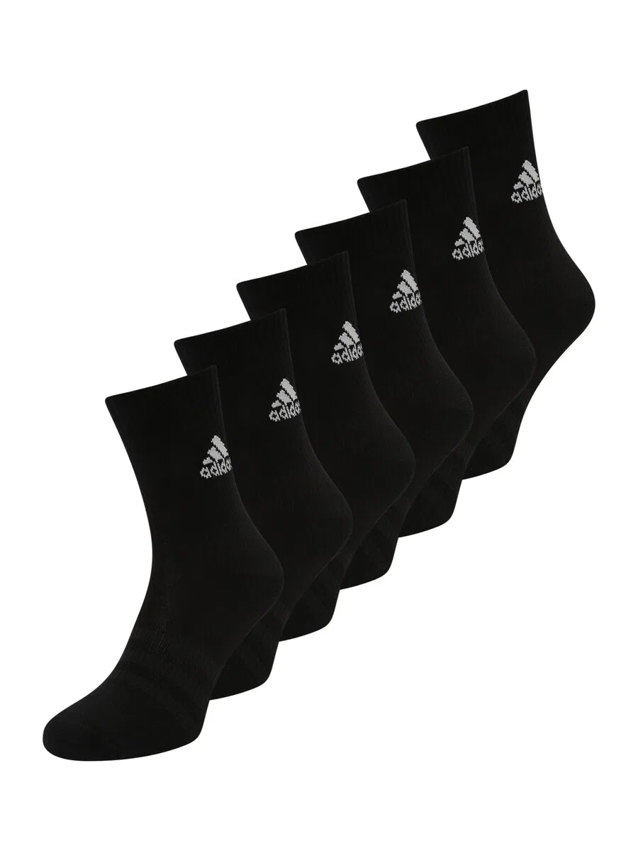 Спортивные носки ADIDAS PERFORMANCE 'Cushioned Sportswear Crew', 6 пар', черные