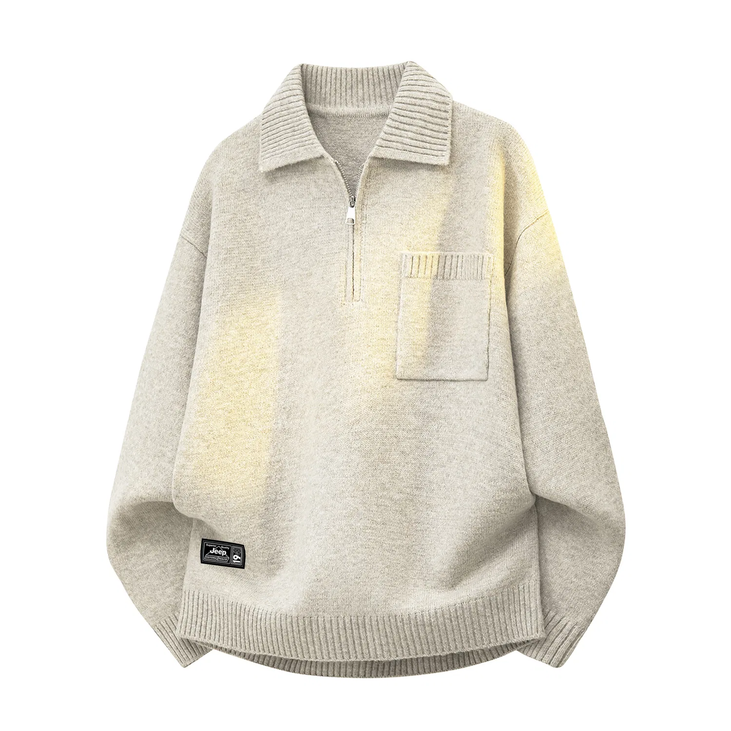 Детский свитер с лацканом Jeep Leisure Collection, Khaki — фото 3