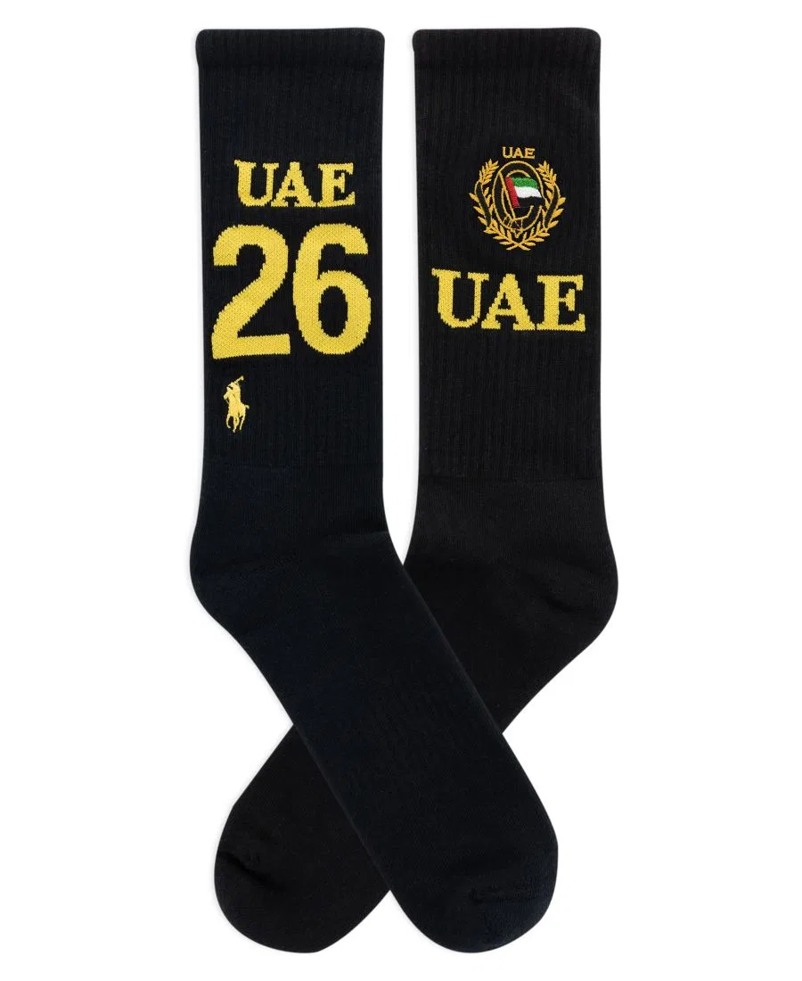 Мужские носки с вышивкой Country UAE Polo Ralph Lauren, Black/White