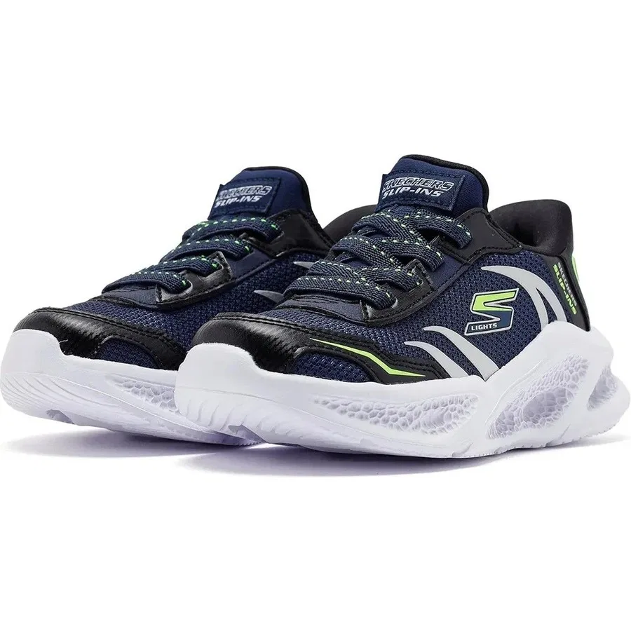 Кроссовки детские с подсветкой Meteor Lights Brisk-Beams Skechers, Темно-синий — фото 3